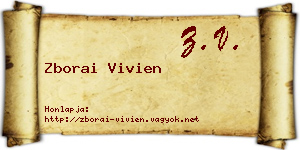 Zborai Vivien névjegykártya