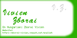 vivien zborai business card